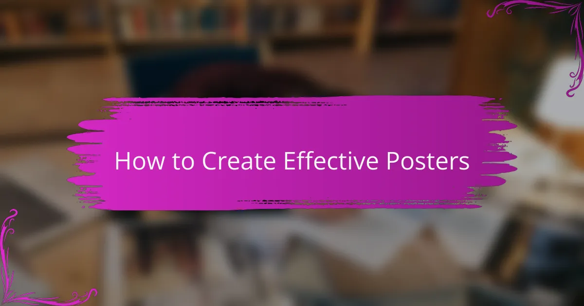 How to Create Effective Posters